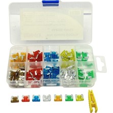 BenmaX Mini Bıçak Sigorta Karışık (5 A*7.5 A*10 A*15 A*20 A*25 A*30 A) (Alçak Profil) (11*9 Mm) (100 Ad)