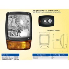 Ceray 12V Far Sinyalli (Arkadan Bağlantılı-Deutsch Soketli) Caterpıllar-Hidromek-Jcb-Volvo Iş Makinesi Sol