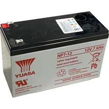 Yuasa 12V 7 Ah Akü Kuru Tip (Küçük Fişli) (151*65*97.5) (2.65 Kg) (Np7-12)