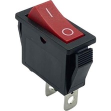 YLZ Tuşlu Anahtar Işıksız Dar Tip Kırmızı (On-Off) (16A 250V / 20A 125V Ac)