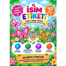 Nature Compact Okul Etiketi - Kalem Defter Etiketi - Özel Isim Yazılabilen Etiket Seti - Isim Etiketi - Kız Çocuk