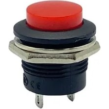 YLZ Buton Pls (2 Fişli) (16 Mm) Kırmızı (R13-507) (3A 250V Ac)