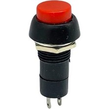 YLZ Mini Buton Pls (Kalıcı) (On-Off) (12 Mm) Kırmızı