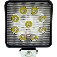 Carub 10V-30V Çalışma Lambası Kare 27W (9 Ledli) (108*108 Mm)