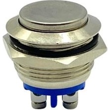 YLZ Metal Buton (Vidalı) (19 Mm) Krom Bombeli Tip