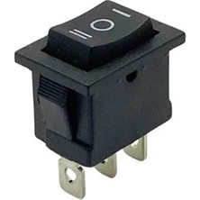 YLZ Tuşlu Anahtar Mini (3 Fiş) (Çift Tarafa Yaylı) (On-Off-On) (6A 250V / 10A 125V Ac) Kcd1-2
