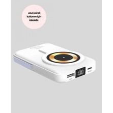 Marsilyan Manyetik Kablosuz Powerbank 22.5W Hızlı Şarj LCD Ekranlı
