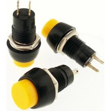 YLZ Mini Buton Pls (Kalıcı) (On-Off) (10 Mm) Sarı