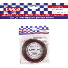 ÇİFT TARAFLI BANT 20 MM X 5 MT ŞEFFAF (SİLİKONLU)