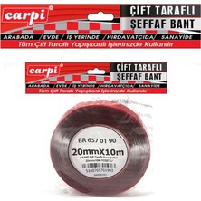 ÇİFT TARAFLI BANT 20 MM X 10 MT ŞEFFAF (SİLİKONLU)