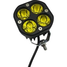 Norma 9V-35V Off-Road Lamba 40W (4 Ledli) (70*78*78 Mm) Sarı
