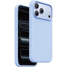 Keephone iPhone 17 Pro / 18 Pro Uyumlu Kılıf Lycucci Deri Magsafe Manyetik Kapak - Dark Cherry