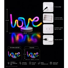 Işık Kasabası Unicorn Neon Işık Gece Lambası USB LED Pilli Masa Üstü Dekorasyon Lambası