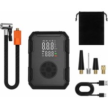BenmaX Lastik Şişirme Hava Kompesörü Işıklı-Ikazlı (150 Psı) (Dijital) (Powerbank) (Şarjlı)