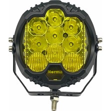 Norma 9V-80V LED Lamba Off-Road 3 Fonksiyonlu (9 Ledli) Sarı (Yuvarlak) (120 Mm*50 Mm)