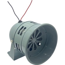 Carub 24V Motorlu Siren Metal Büyük Tip 400 Hz (Gri) (130*160 Mm)