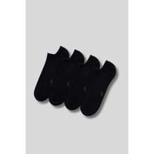 Erkek 4'lü Paket Bambu Sneaker Görünmez Çorap Çok Renkli
