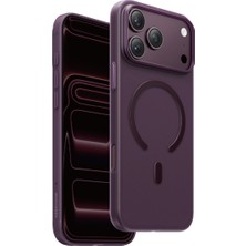 Keephone iPhone 17 Pro Max / 18 Pro Max Uyumlu Kılıf 0.8mm Ultra Ince Yumuşak Silikon Mat Magsafe Kapak - Dark Cherry