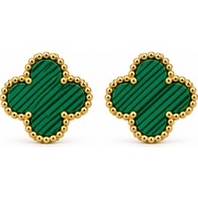 Stelle Jewelry Paslanmaz Çelik Dört Yapraklı Yonca Küpe – 1 cm Çivi Küpe