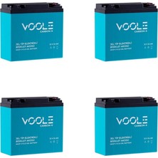 Voole 12V 24 Ah Elektrikli Bisiklet Aküsü Deep Cycle Gel Battary Carbon-X (181*77*170) (6.60 Kg)