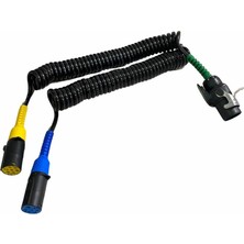 Alsa Tır Dorse Elektrik Kablosu 7'li x 2 (3'lü) (Adaptör) (15 Kablolu) (6.0 Mt)