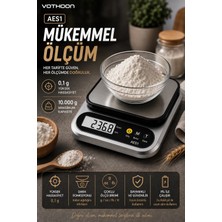 Karahanbey Dijital Mutfak ve Kahve Tartısı Hassas Gram Terazisi Paslanmaz Çelik LCD Ekran Çoklu Ölçüm G/oz 10