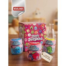 Novalands Magic Jellykins Sihirli Dönüşüm Kavanozu - Su Ekle, Çalkala, Sürpriz Peluş Oyuncak