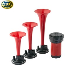 Hella 12V 3'lü Havalı Korna (Kompresörlü)