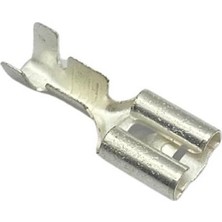 DİŞİ FİŞ STANDART TIRNAKLI (GÜMÜŞ) (6.3 MM) ***