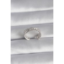 Inure Jewelry Pirinç Gümüş Renk Kadın Yüzük