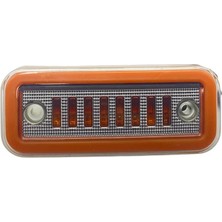 YLZ 12V-24V YAN SİNYAL LAMBASI DORSE SİDE MARKER SARI (NEON KAYAR LEDLİ) (2 FONKSİYONLU) (114*47 MM)