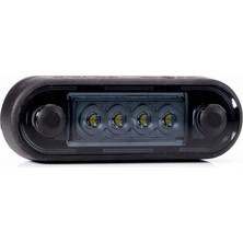 FRISTOM 12V-36V PARMAK LAMBA 4-LEDLİ KABLOLU (FÜME CAM) BEYAZ (85*28 MM) E9