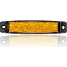 SANEL 12V PARMAK LAMBA 6-LEDLİ SARI (95*19 MM)