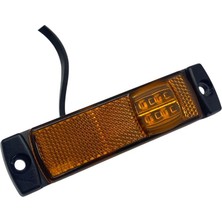 FRISTOM 12V-24V YAN İKAZ LAMBASI (SİDE MARKER) LEDLİ SARI KRONE TİP DORSE (130*32 MM) E9