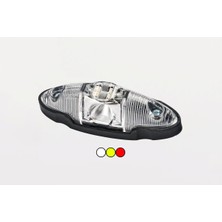 Frıstom 12V-24V Yan Pozisyon Lambası Side Marker Ledli (Sarı-Kırmızı-Beyaz) (122*41 Mm) E9