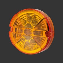 B.A. Design 12V-24V SİNYAL LAMBASI (17 LEDLİ) YUVARLAK SARI (123 MM)