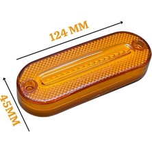 Ceray 24V YAN SİNYAL LAMBASI DORSE SİDE MARKER SARI (NEON LEDLİ) (124*45 MM)