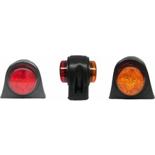 12V-24V Takoz Lambası Büyük Sarı-Kırmızı (5 Ledli)