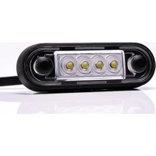 FRISTOM 12V-36V PARMAK LAMBA 4-LEDLİ KABLOLU (ŞEFFAF-KIRMIZI) (85*28 MM) E9