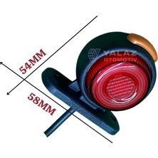 Ceray 12V-24V TAKOZ LAMBASI MİNİ SARI-KIRMIZI (LEDLİ) (58*54 MM)