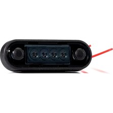 FRISTOM 12V-36V PARMAK LAMBA 4-LEDLİ KABLOLU (FÜME CAM) KIRMIZI (85*28 MM) E9