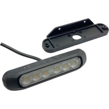 FRISTOM 12V-36V POZİSYON LAMBASI LEDLİ (2 FONKSİYONLU) (SARI-BEYAZ) (132*28 MM) E9