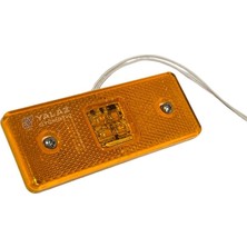 SANEL 10V-30V YAN SİNYAL LAMBASI SİDE MARKER SARI (TEK LEDLİ) (110*42 MM) (KABLOLU)