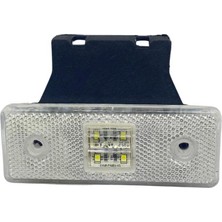 12V YAN PARK LAMBASI DORSE SİDE MARKER BEYAZ (4 LEDLİ) (110*42 MM)