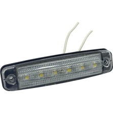 FRISTOM 12V-24V PARMAK LAMBA 6-LEDLİ BEYAZ (102*25.6 MM) E9