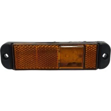 ÜÇLER 12V-24V YAN SİNYAL LAMBASI (SİDE MARKER) LEDLİ SARI KRONE TİP DORSE (130*32 MM)