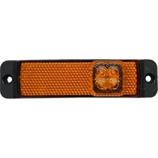 12V-24V YAN SİNYAL LAMBASI (SİDE MARKER) LEDLİ SARI KRONE TİP DORSE (130*32 MM)