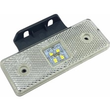 12V Yan Park Lambası Dorse Side Marker Beyaz (4 Ledli) (110*42 Mm)