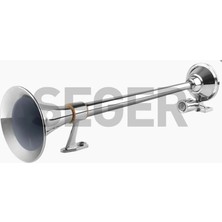 Seger 24V Havalı Korna Tekli Krom (Marin)