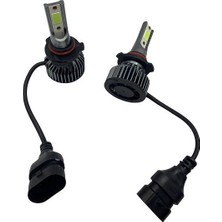 YLZ 12V-24V Hb3 9005 Xenon LED Far Ampul Seti 10.000K 8000 Lümen Cob LED (Buz Mavi)